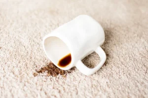 پاک کردن لکه قهوه از روی فرش